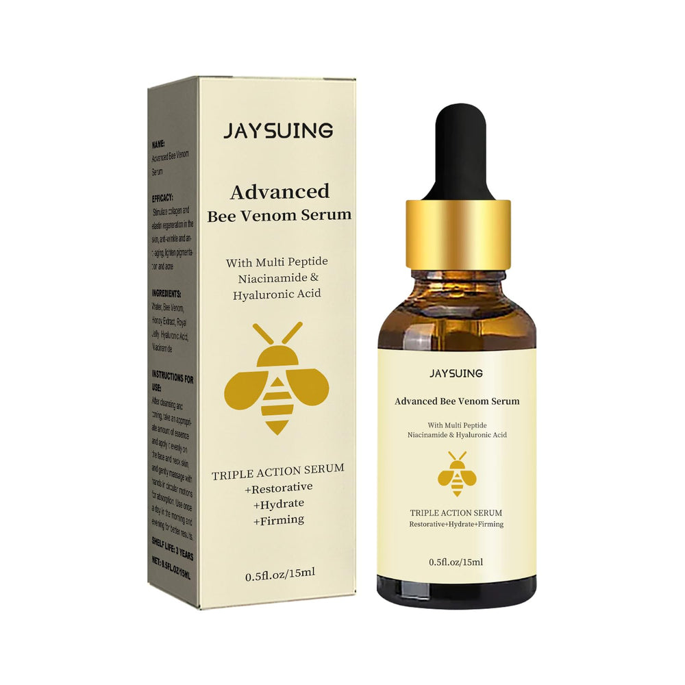 Grospe Bee Venom Serum bottle close-up showing hydration and skin refinement