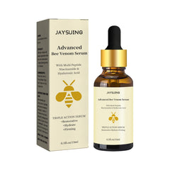 Grospe Bee Venom Serum bottle close-up showing hydration and skin refinement