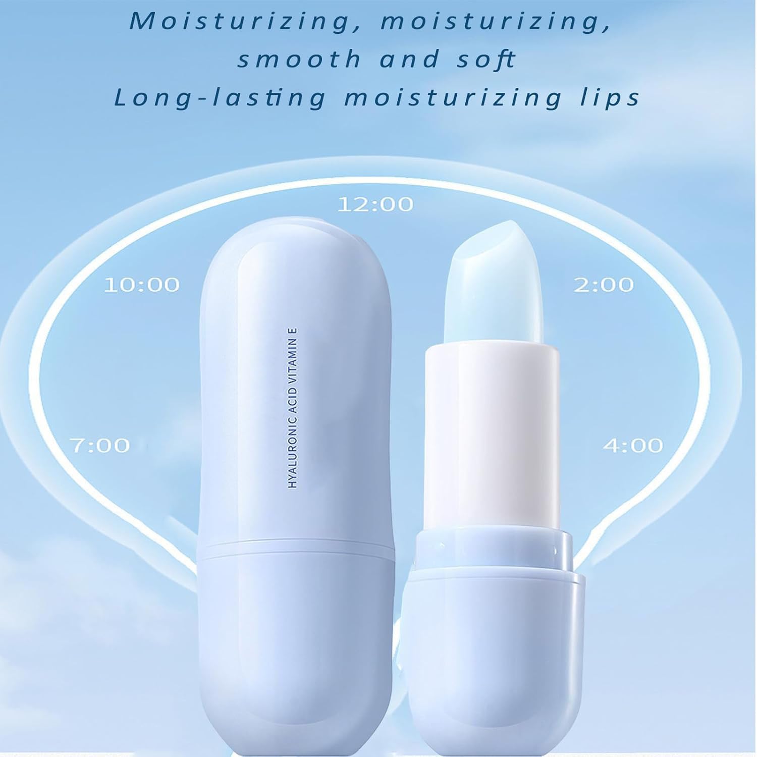 Grospe hyaluronic acid lip balm application on lips demonstrates smooth glide