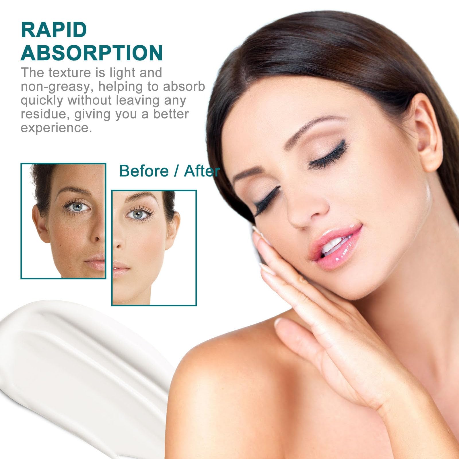 Grospe application scene demonstrates day and night routine with push-on cap.
