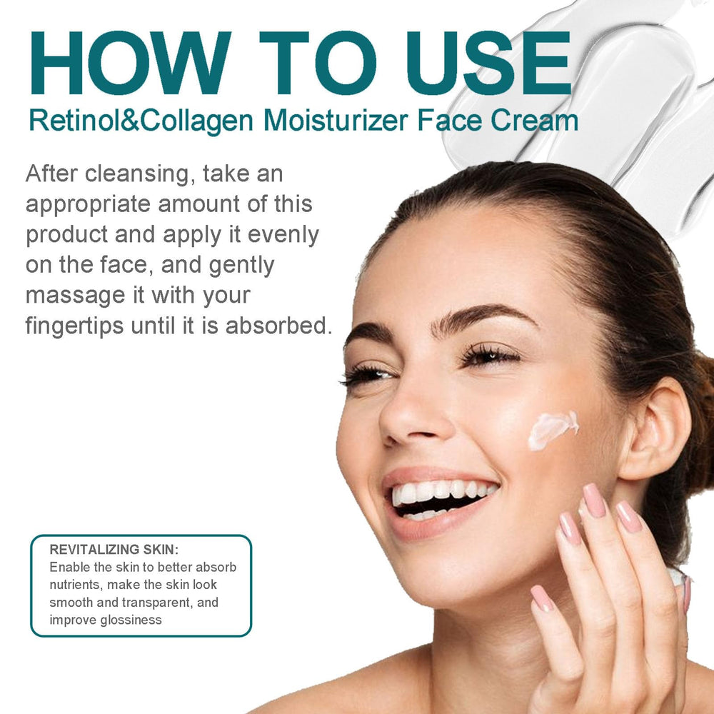 Grospe Retinol Collagen Cream in use during morning skincare routine.