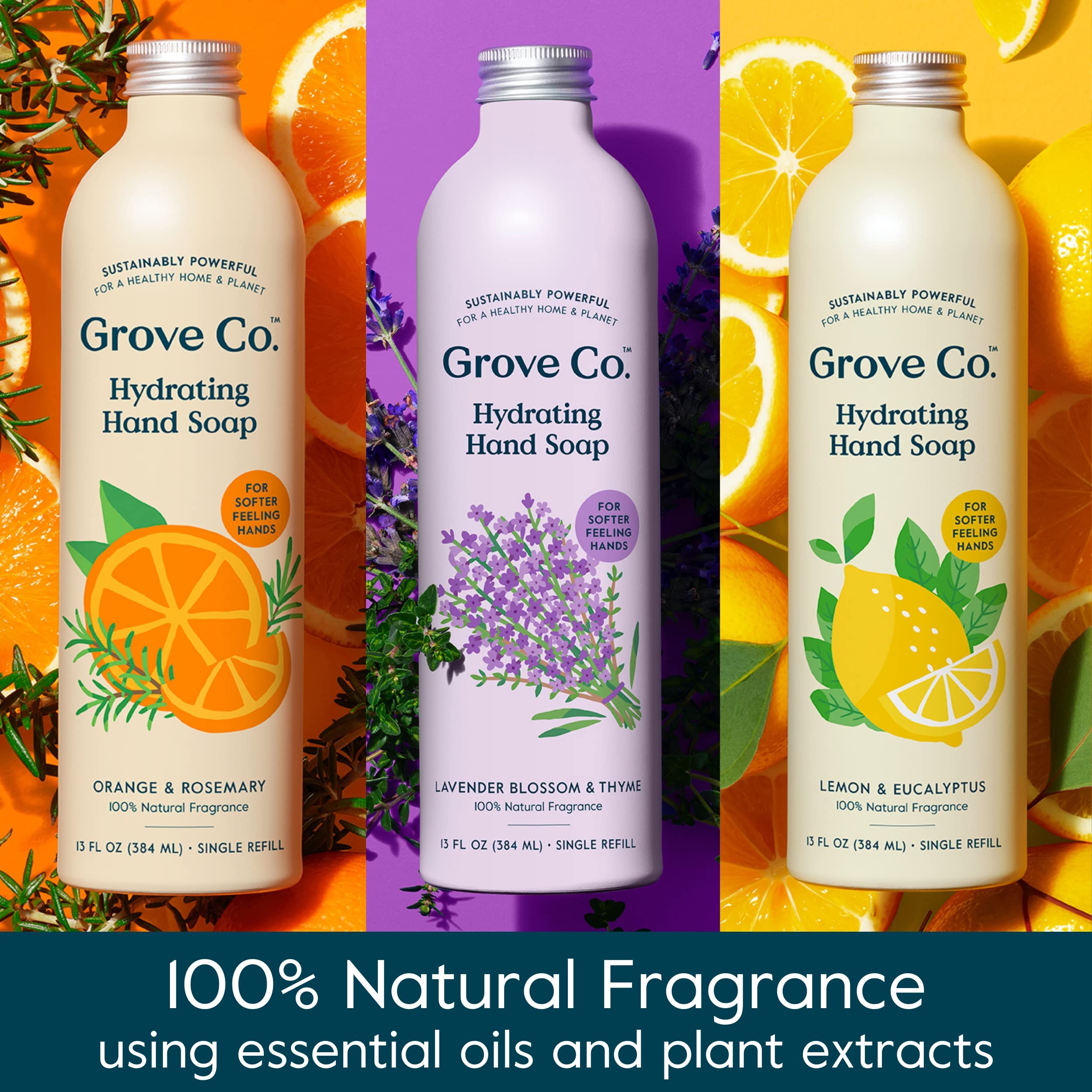 Grove Co Lavender Thyme refill—calming scent and nourished hands