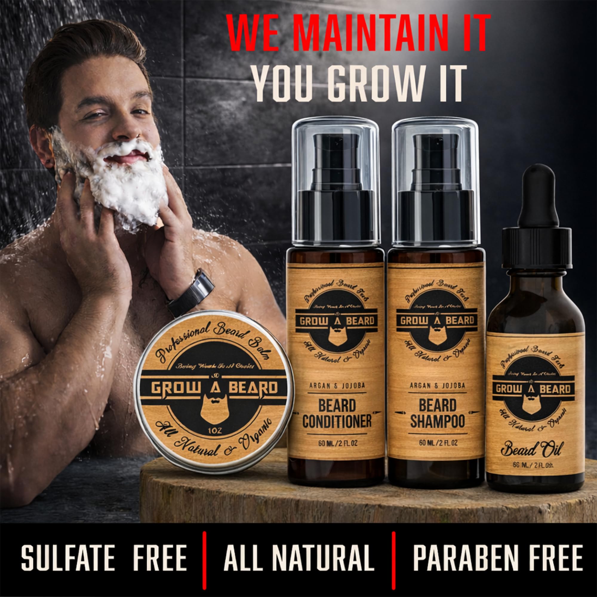 Grow Alpha All Natural Sandalwood Balm offers conditioning