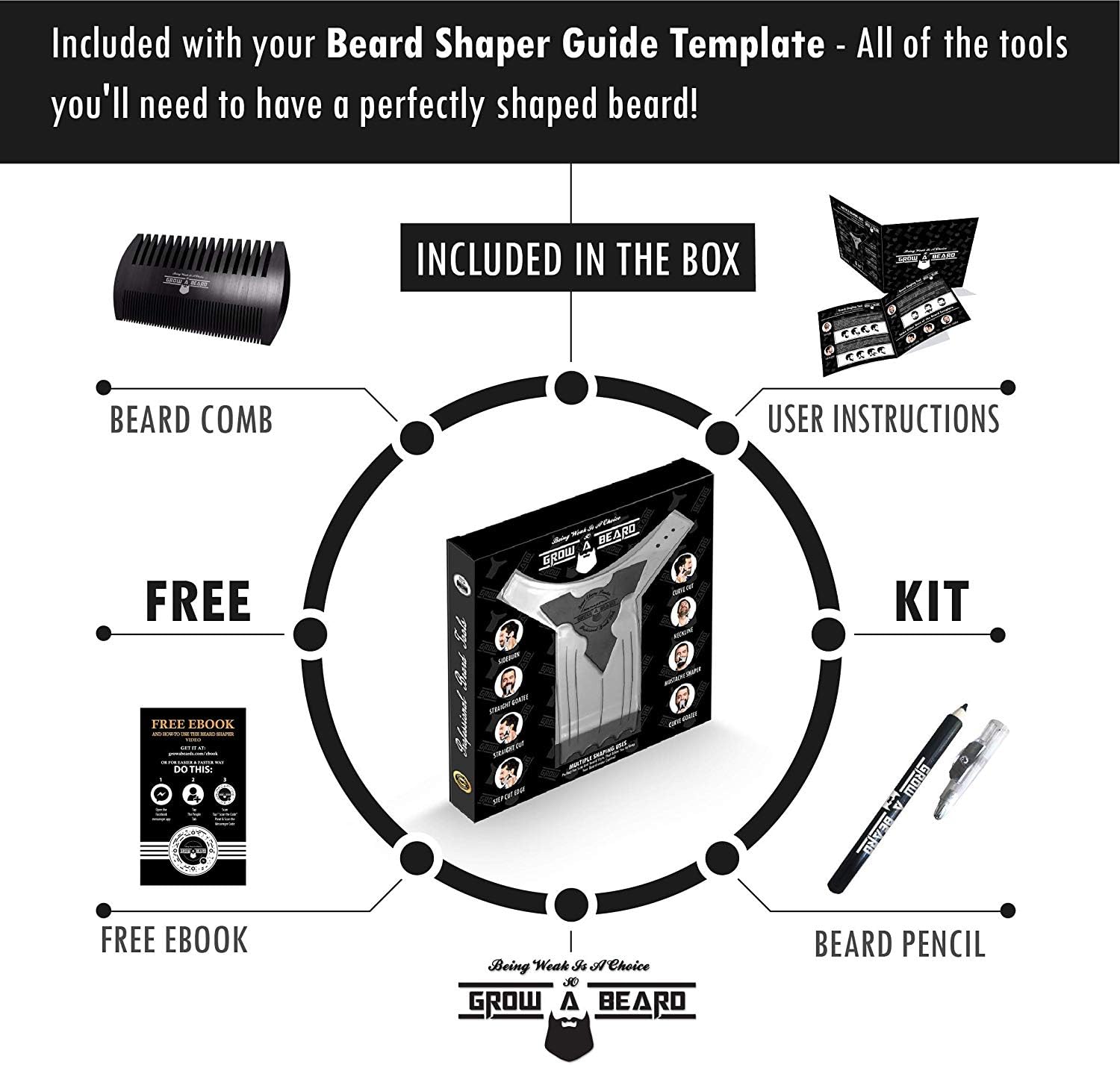GROW ALPHA BEARD barber pencil for quick, clean beard shaping