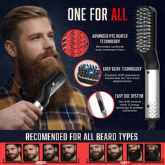 Grow Alpha Beard brush and comb for detangling and shaping