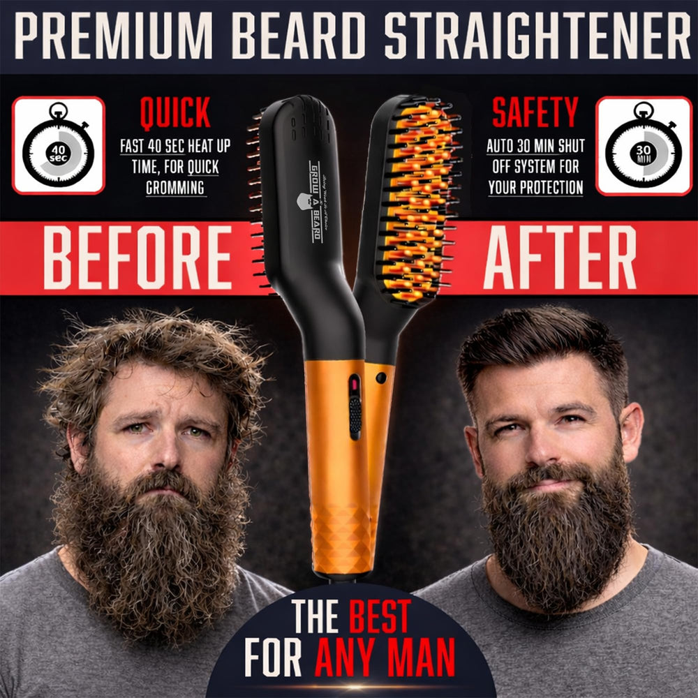 Grow Alpha beard grooming brush ready to tame and shape