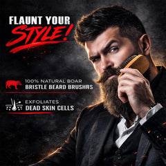 Grow Alpha Beard dual-action comb for detangling and skin-friendly massage.