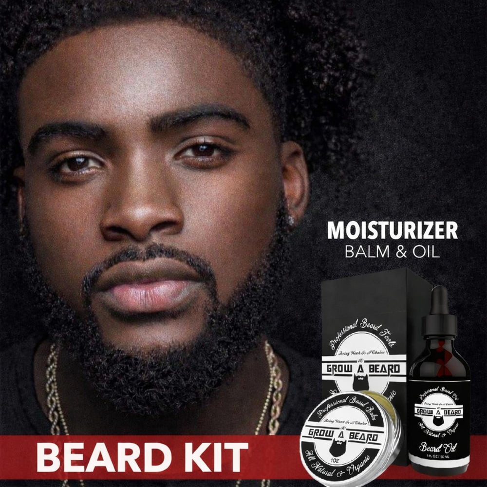 Grow Alpha Beard gift pack showcasing complete care essentials
