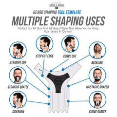 GROW ALPHA BEARD lineup template guides cheek and neck lines