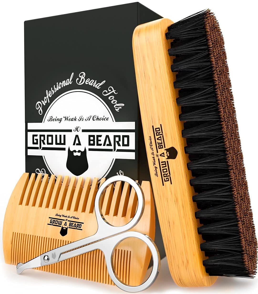 Grow Alpha Beard pocket brush for on-the-go grooming and quick touch-ups