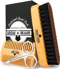 Grow Alpha Beard pocket brush for on-the-go grooming and quick touch-ups