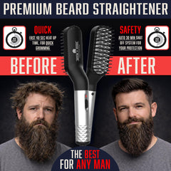 Grow Alpha Beard straightener with adjustable heat for versatile styling