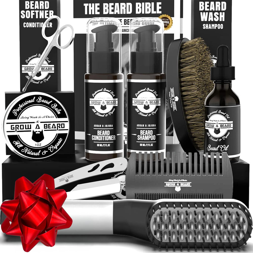 Grow Alpha Beard straightener kit front view for complete grooming