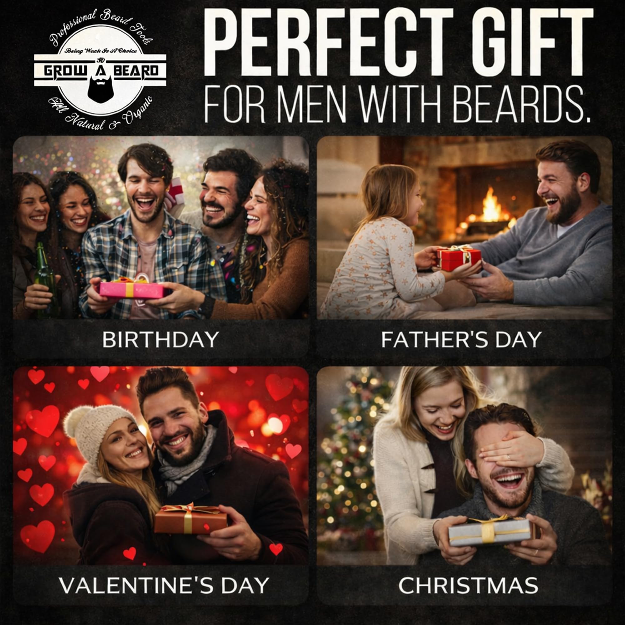 Grow Alpha Gift Set presented as a premium beard care gift