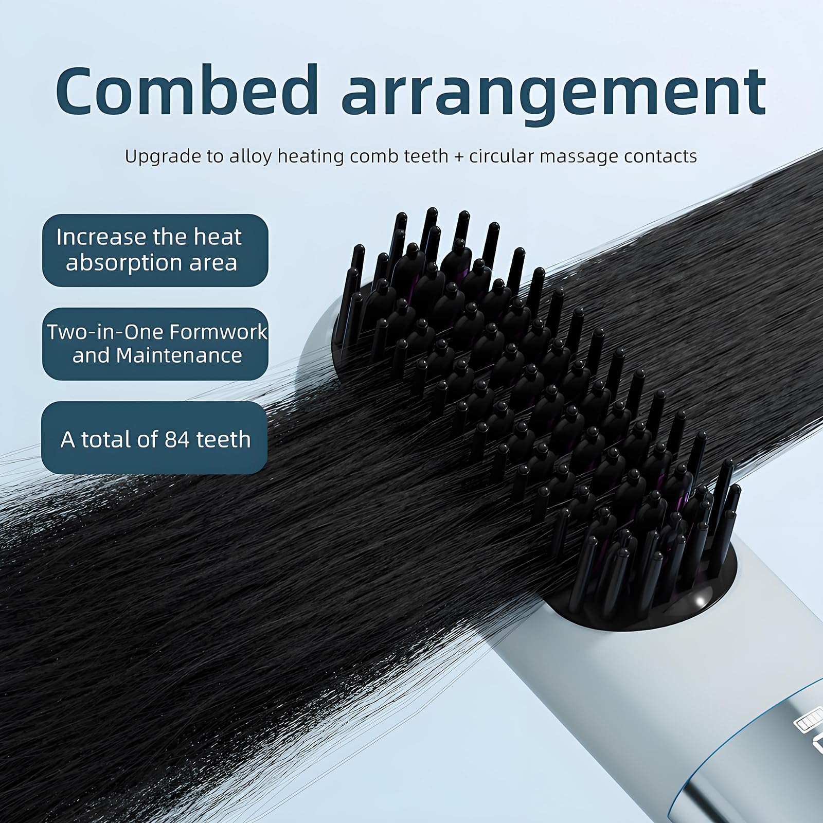Growalleter Go Brush Pro dual-tooth comb for smooth straightening