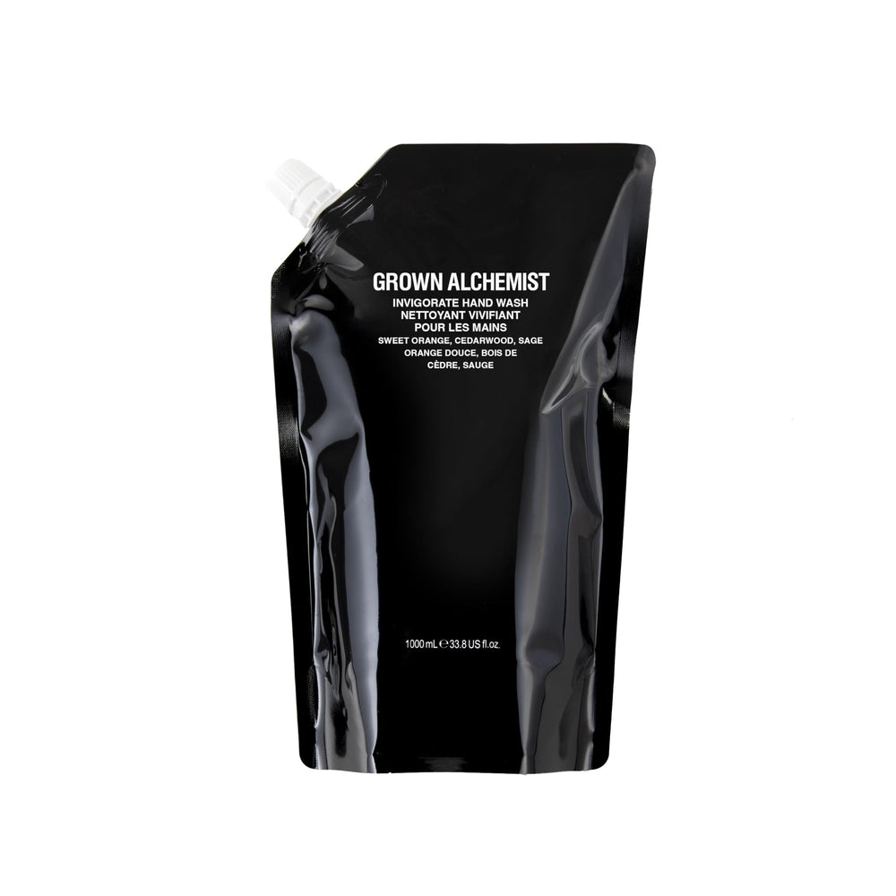 Grown Alchemist Invigorate refill bottle label for premium hand cleansing