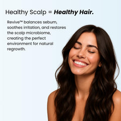 Growplex Revive rosemary oil highlight for invigorated scalp.
