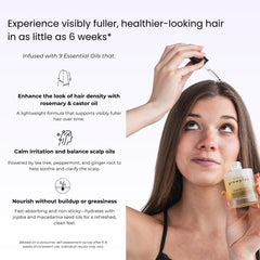 Growplex Rosemary Elixir ingredients highlight rosemary and jojoba for a nourished scalp.
