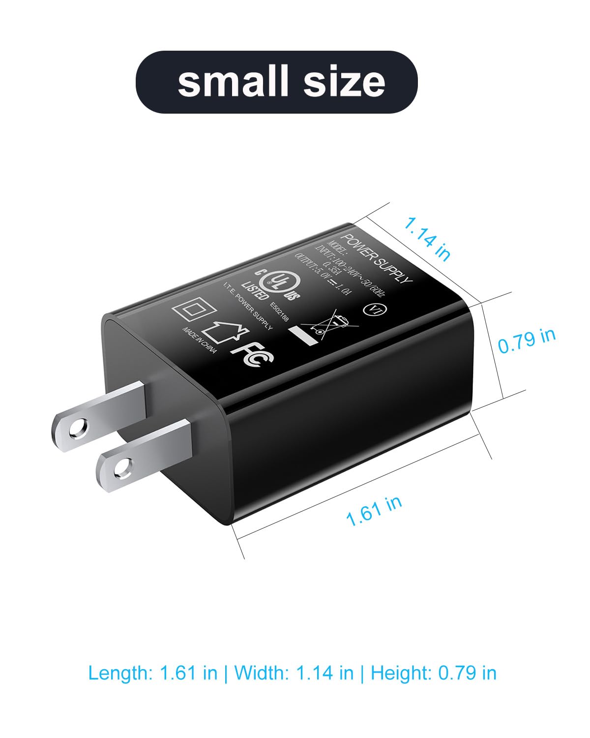 Gsojaru 5V USB charger for QP6542, compact and travel-friendly.