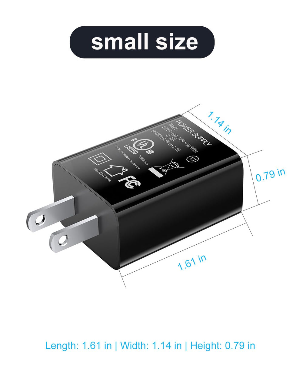 Gsojaru 5V USB charger for QP6542, compact and travel-friendly.