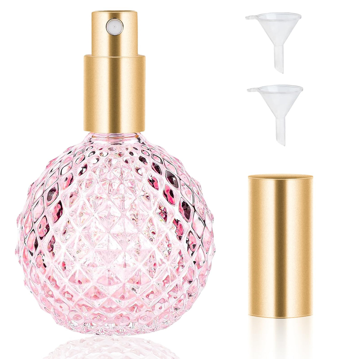 Gsteng pink vintage perfume bottle 100ml with elegant glass design