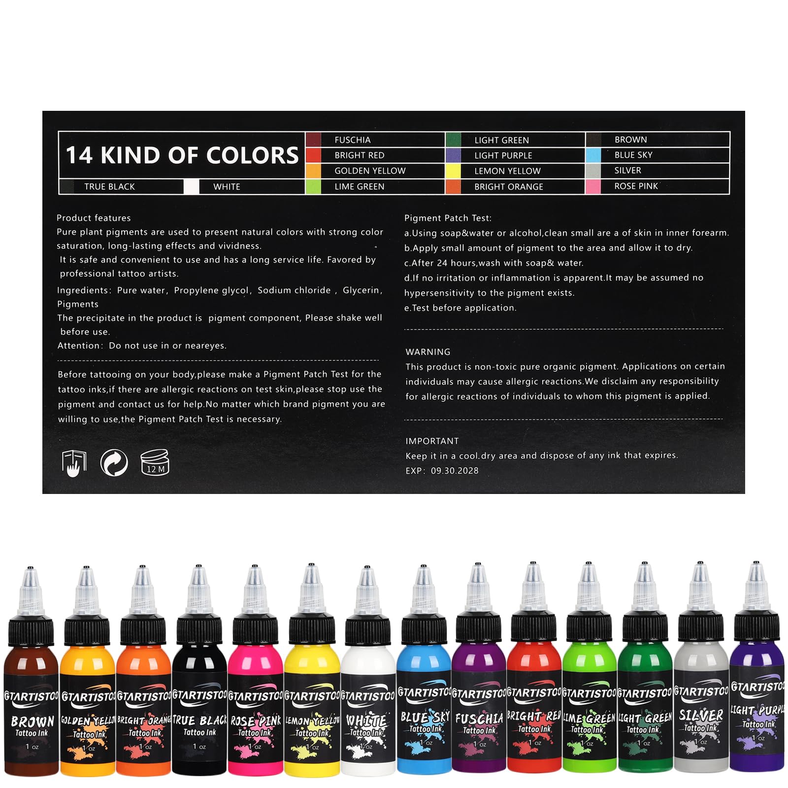 Tinta GTARTISTOO ofrece alta saturación para diseños nítidos.