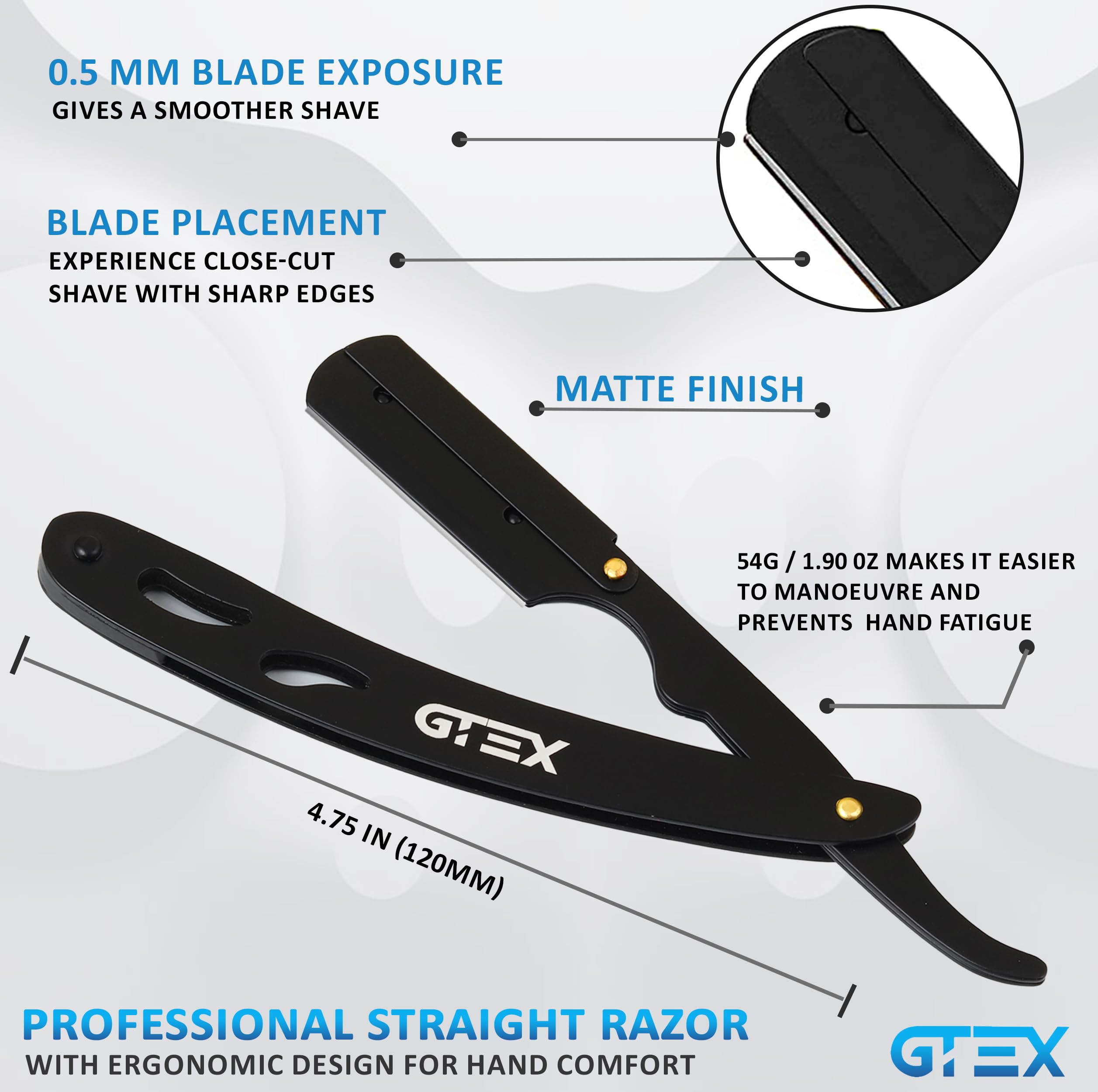 GTEX precision beard razor helps you shape and define details.
