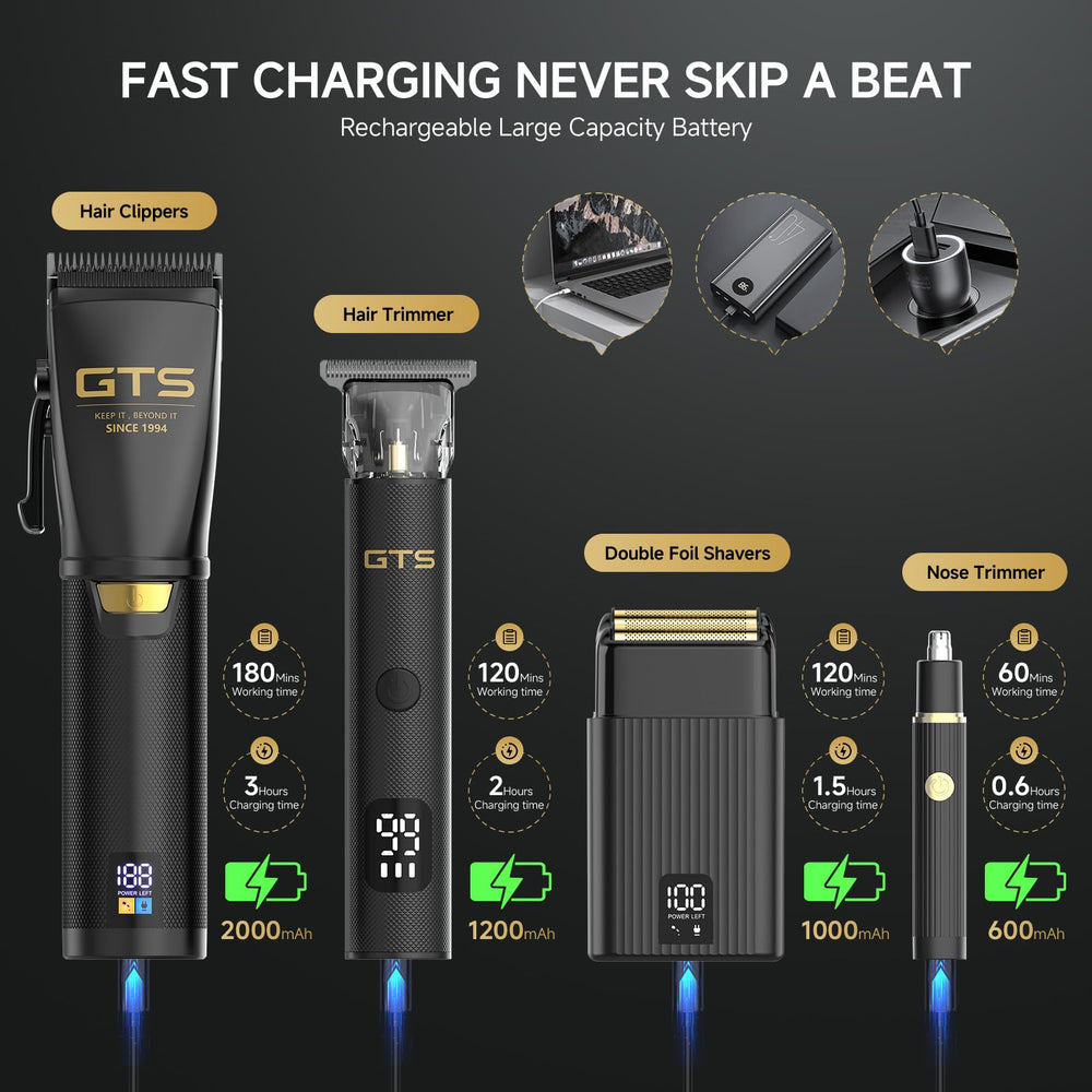 GTS PRO cordless hair cutting in action for easy grooming