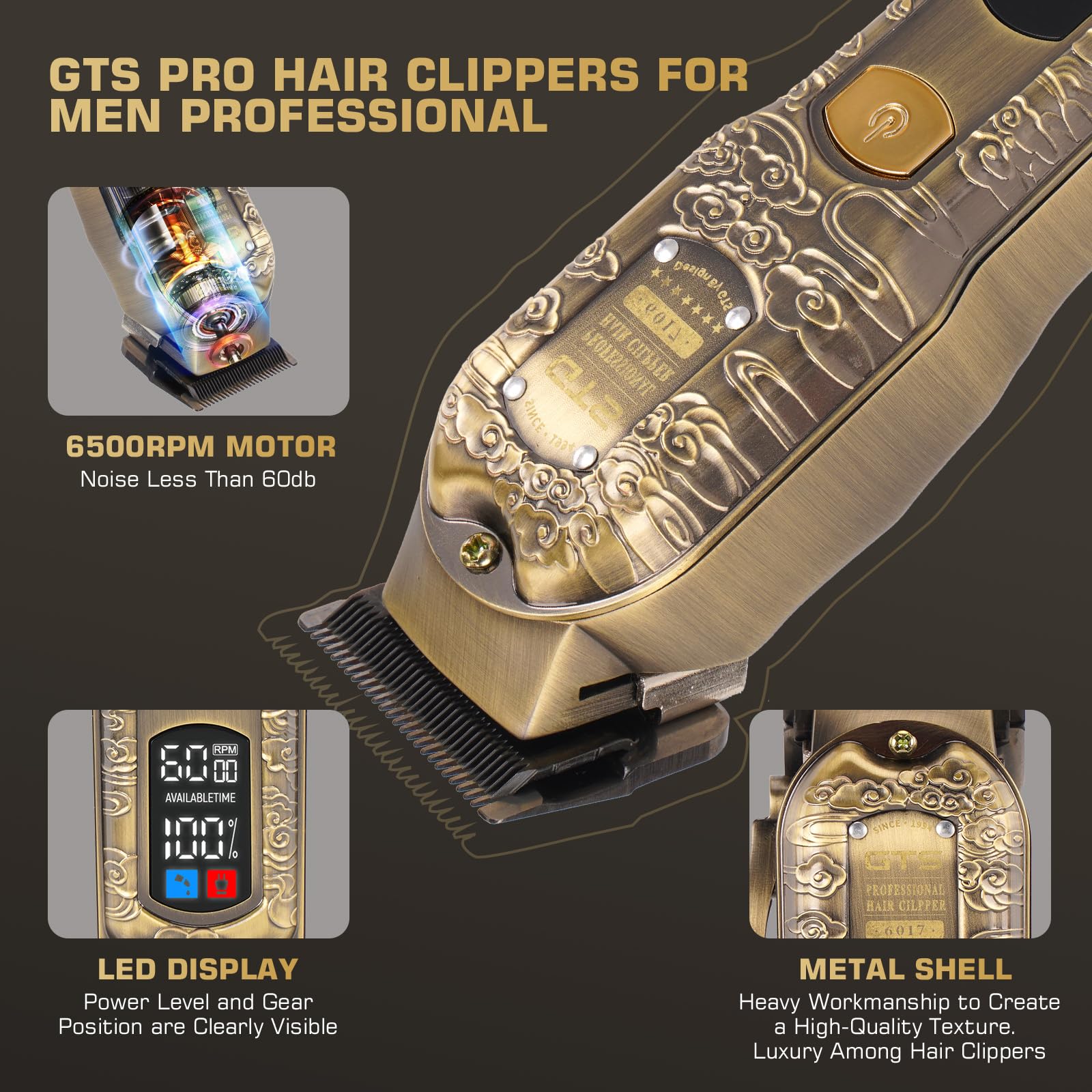 GTS PRO metal embossed body design conveys premium durability