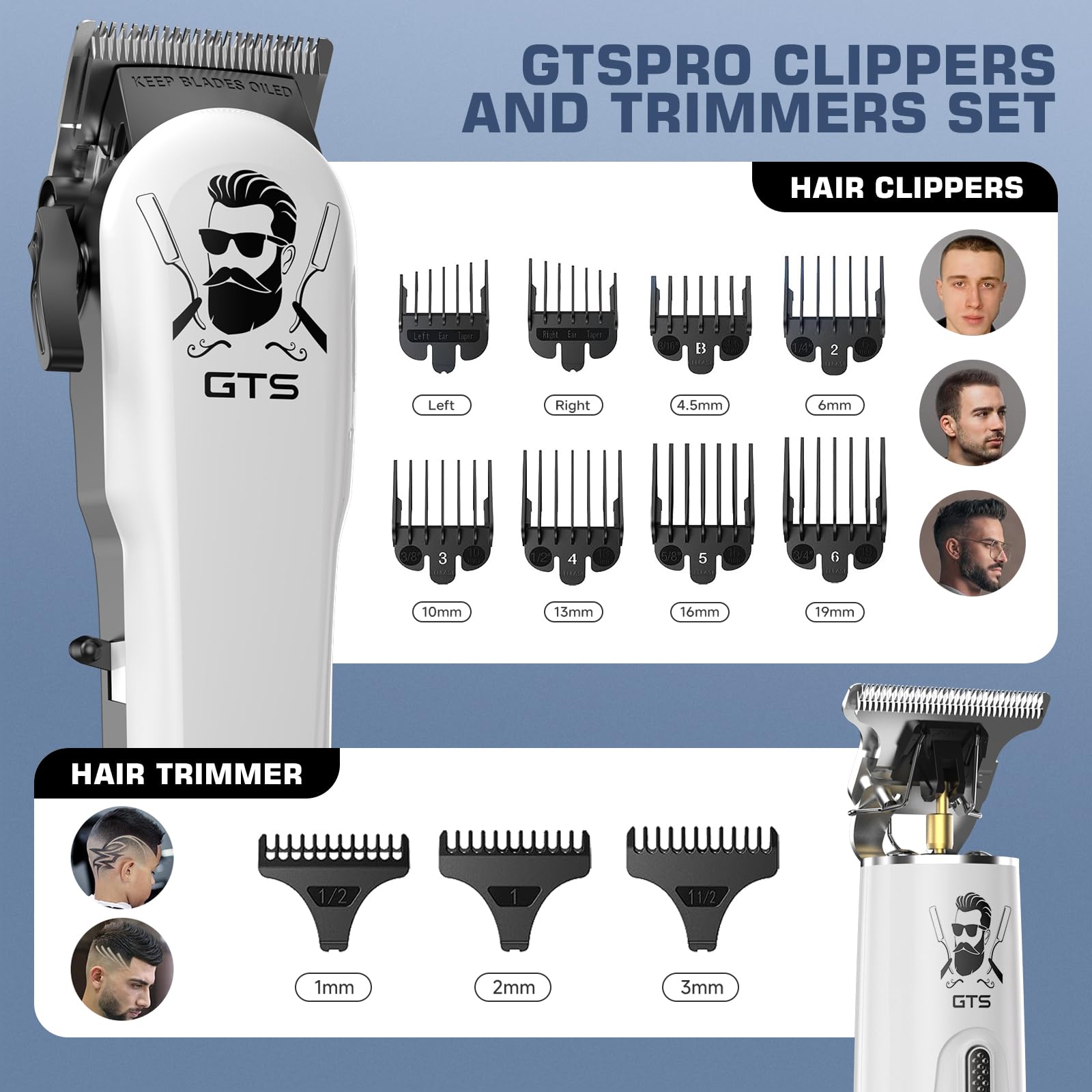 GTSPro eight-guard attachments showing versatile lengths.