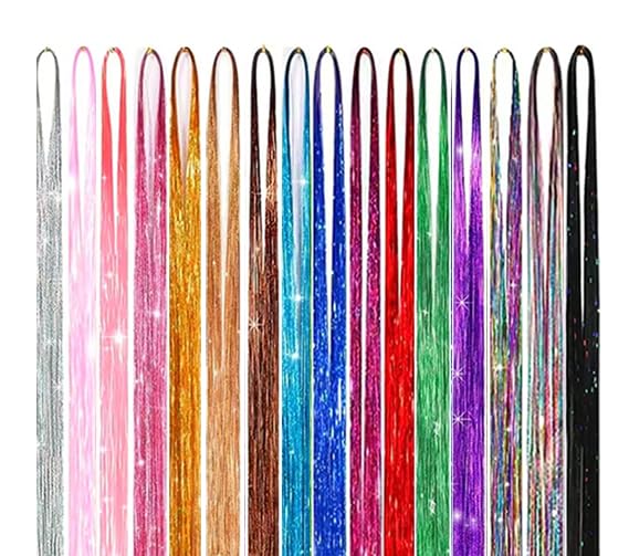 GTTUKK Hair Tinsel Kit packs 3200 strands for a rich, light catching shimmer