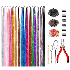 GTTUKK Hair Tinsel Kit 48 inch length adds dramatic sparkle to any hairstyle