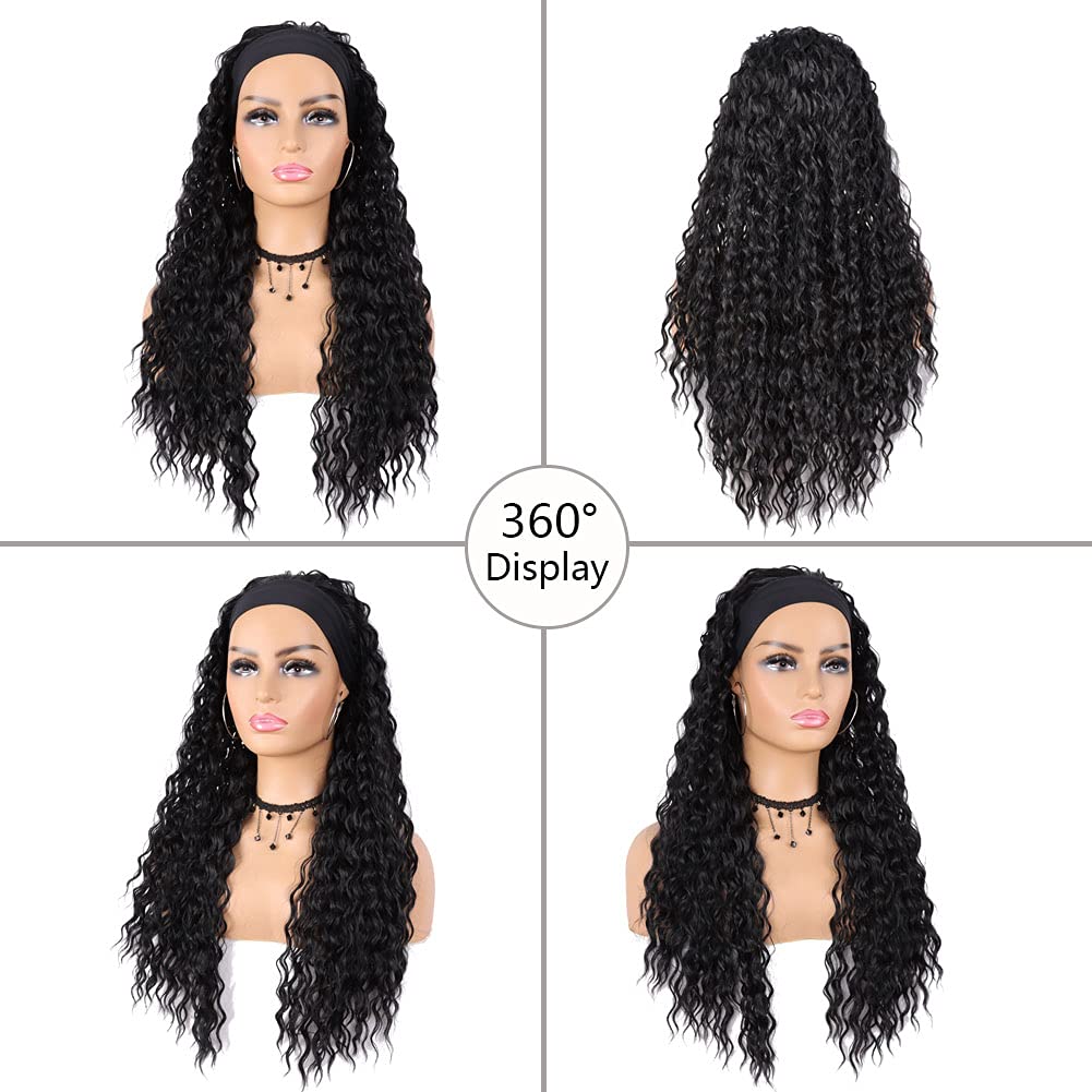 G&T Wig headband wig uses heat resistant synthetic fibers for versatile styling