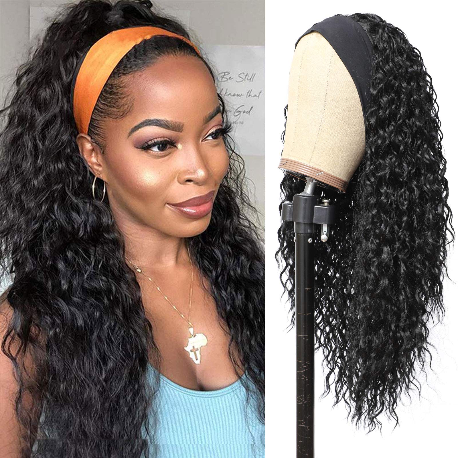 G&T Wig headband wig highlights natural hairline for confident, lace-free wear