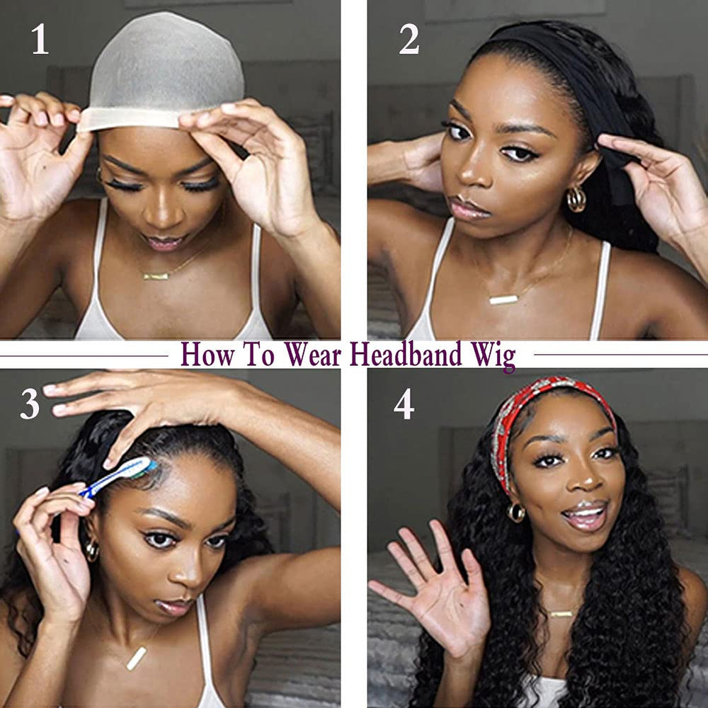 G&T Wig headband wig includes accessories for a complete look