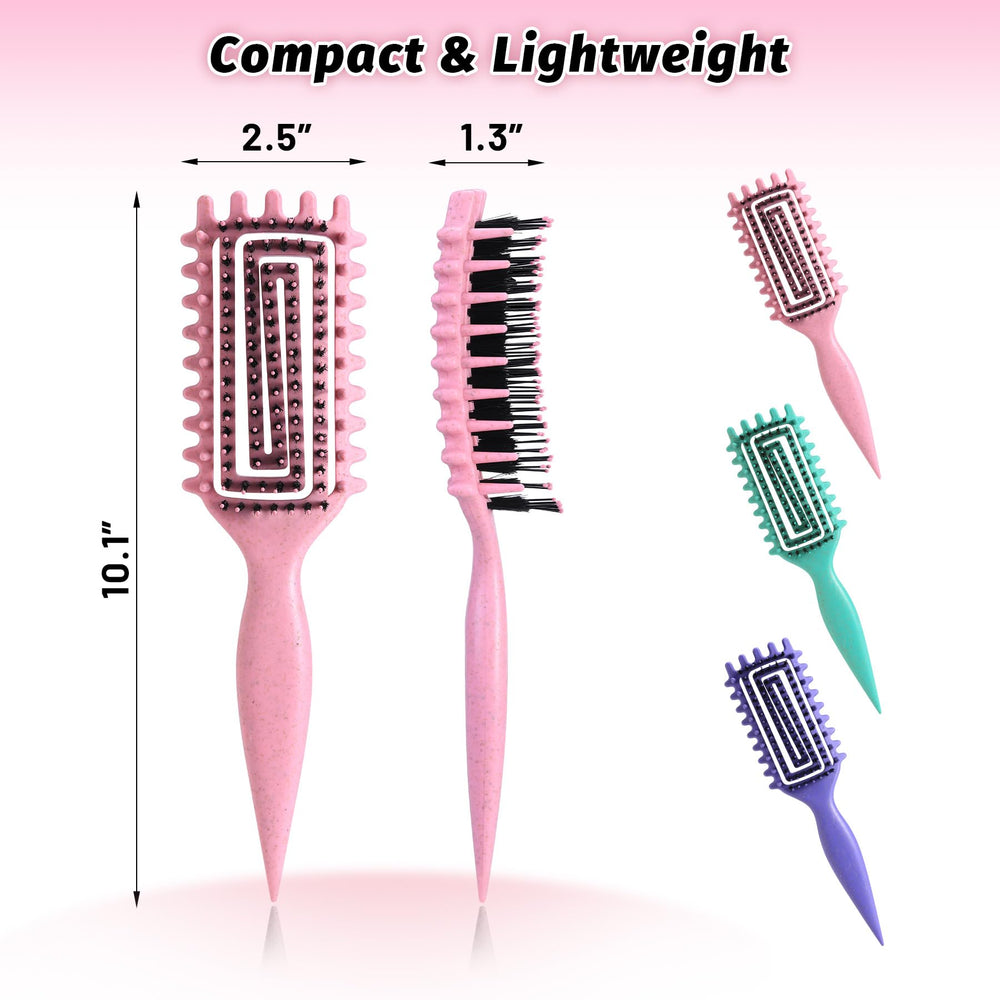 GTWRMXT Curly Hair Brush Pink use on wet hair for versatile styling