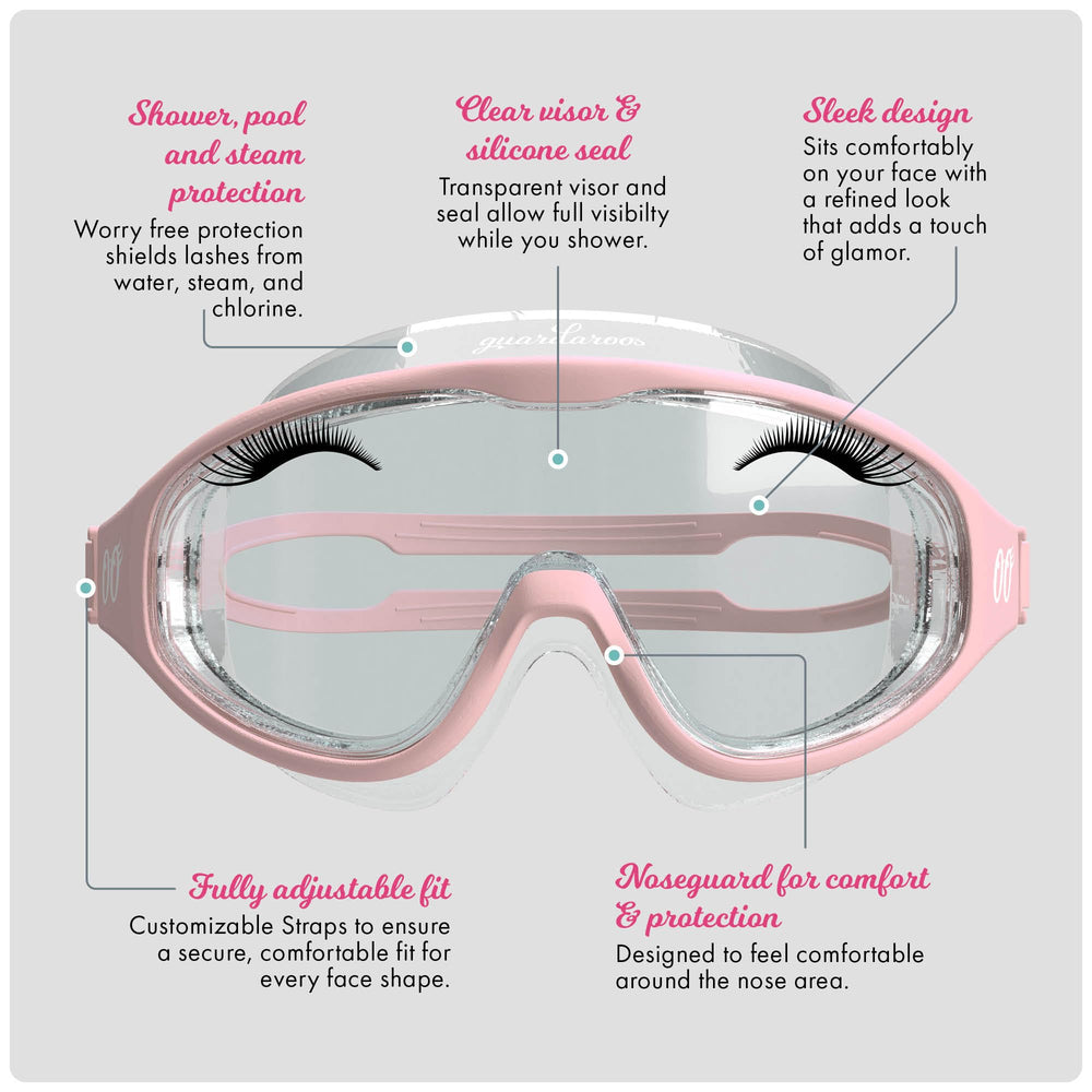 Guardaroos waterproof seal keeps water away from lashes while showering.