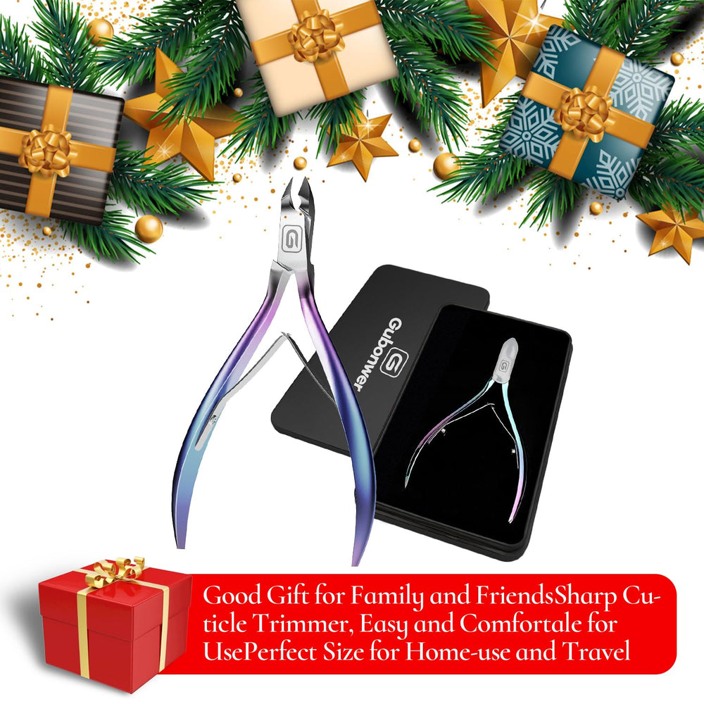 Gubonwer Cuticle Trimmer Tin Gift Box packaging closeup conveys premium gifting.