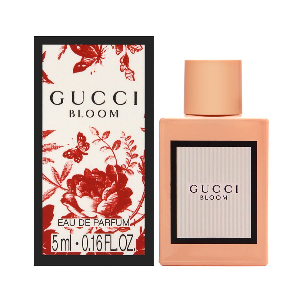 Gucci Bloom mini EDP bottle with elegant floral design for refined daily wear.