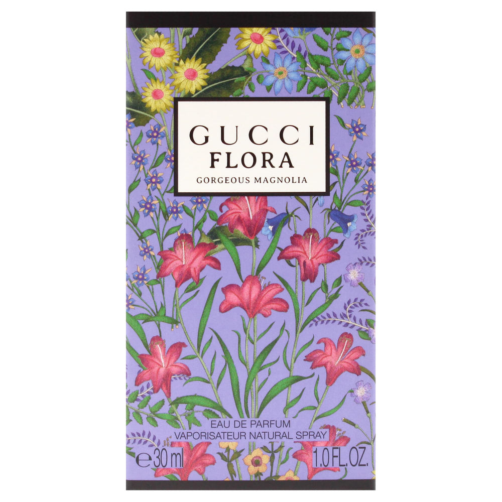 Gucci Flora Gorgeous Magnolia 1oz bottle is ideal for on-the-go wear
