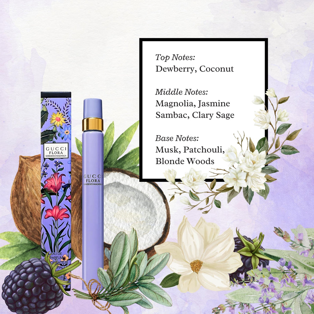 Gucci Flora Gorgeous Magnolia travel spray ideal for on-the-go touch-ups.