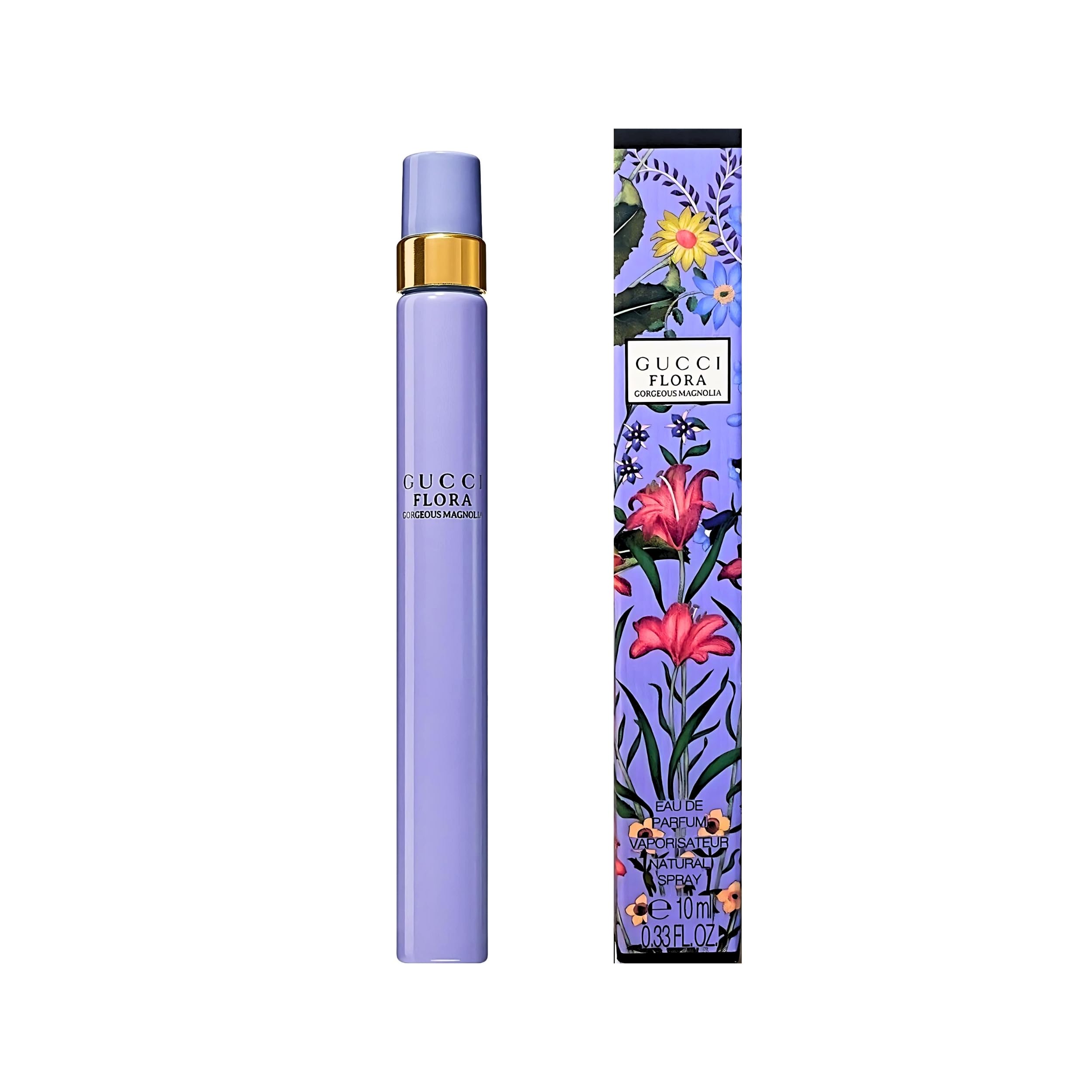 Gucci Flora Gorgeous Magnolia on vanity for everyday scent ritual.