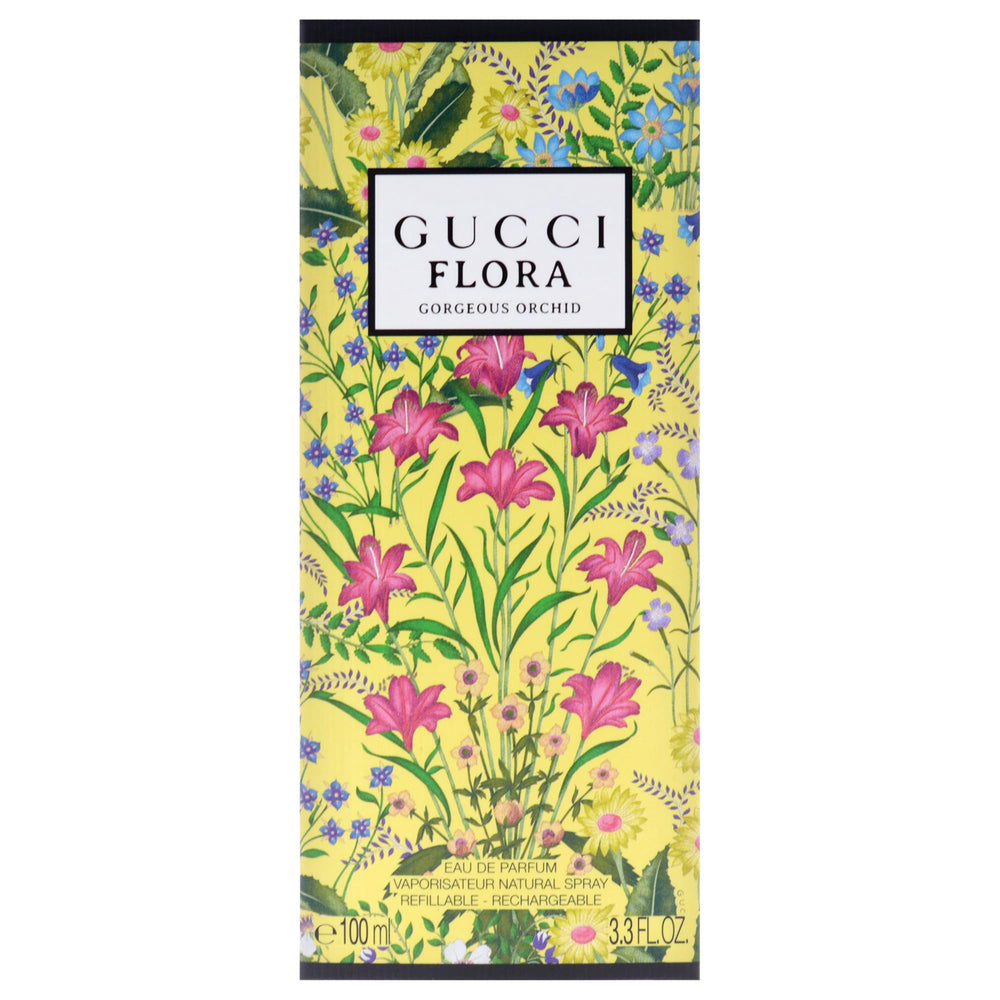 Gucci Flora Gorgeous Orchid spray action showing mist release.