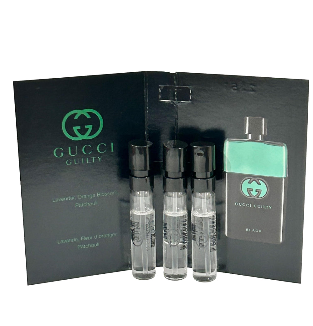 Gucci Guilty Black EDT spray travel size for quick, portable refresh.