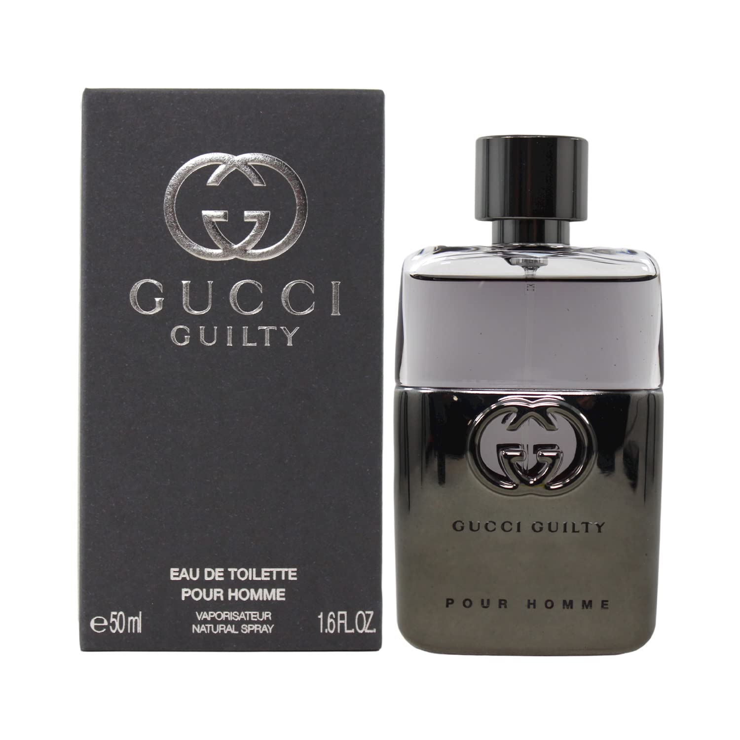 Gucci Guilty for Men packaging box, elegant presentation ideal for gifting.