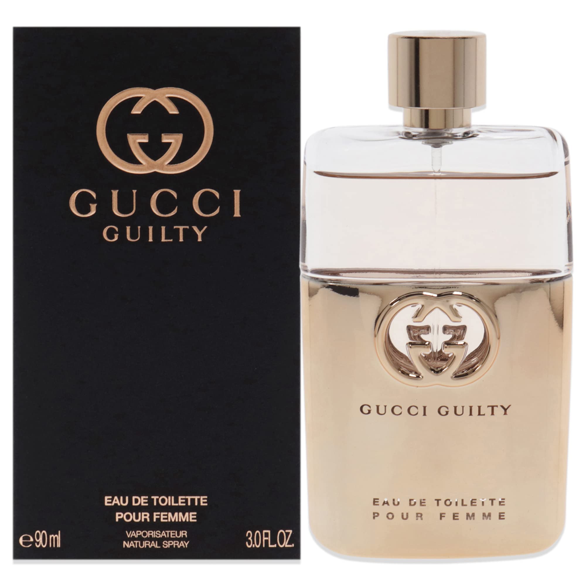 Gucci Guilty Eau de Toilette bottle closeup for a luxurious daily fragrance