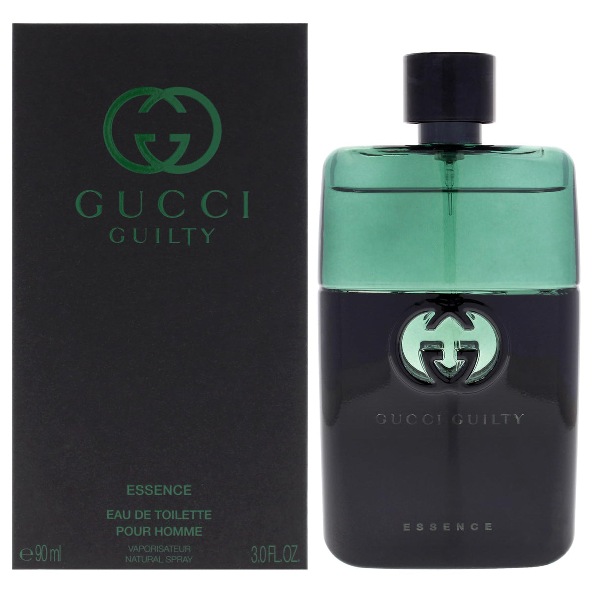 Gucci Guilty Essence for Men bottle with fresh woody-citrus scent for daily wear