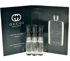 Gucci Guilty parfum sample travel pack ready for quick refresh.