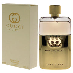 Gucci Guilty Pour Femme spray application for on-the-go refresh