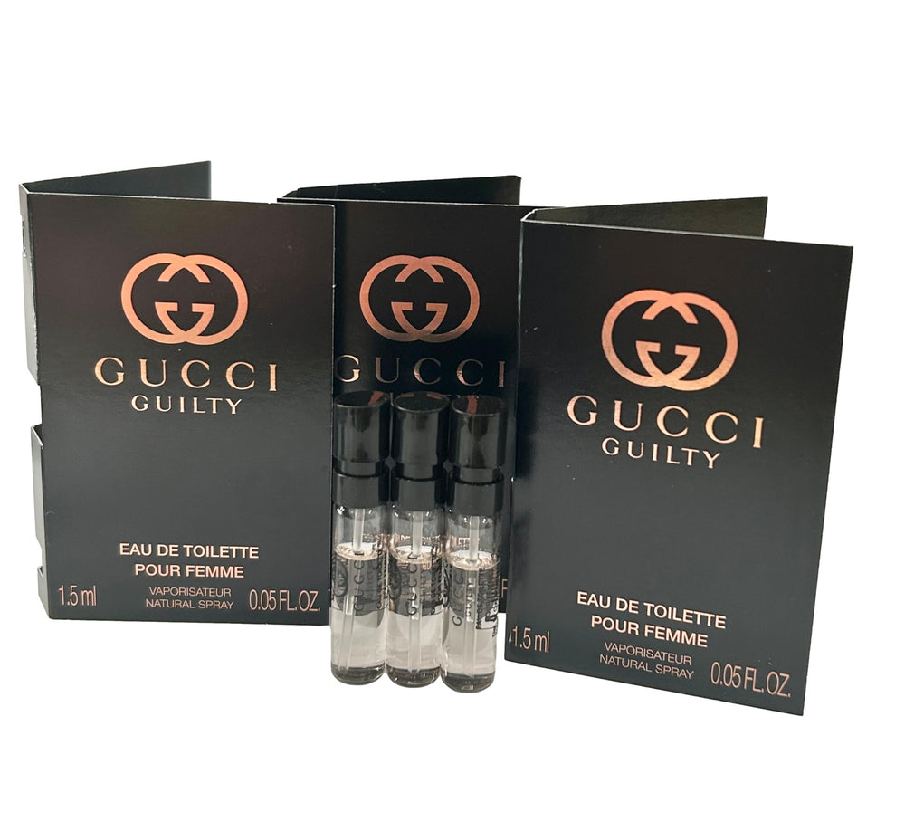 Gucci Guilty sample EDT bottle, portable fragrance for on-the-go.